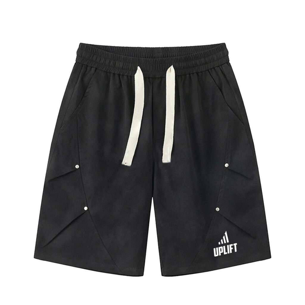 Mid-Length Training Shorts with Front Elastic Waist – Balanced Comfort Fit